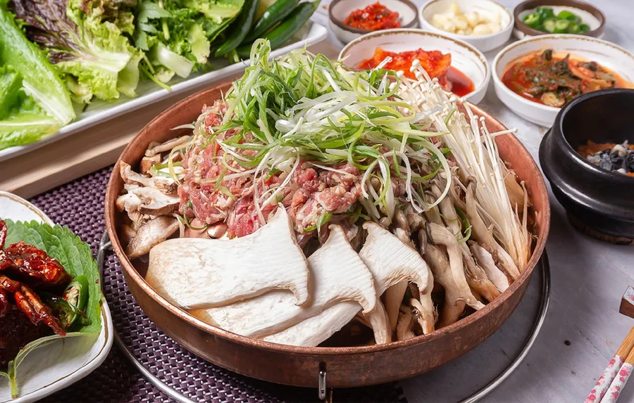 강경불고기 일산덕이점 소불고기+소고기뭇국+무한리필쌈채소 메뉴 사진