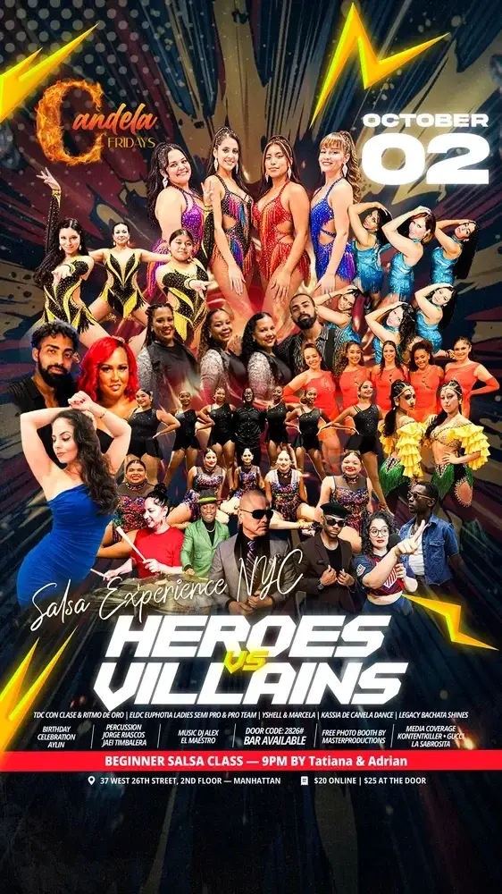 Candela Fridays: Heroes vs Villains 26.10.02 (금) - Manhattan, New York 살사 파티