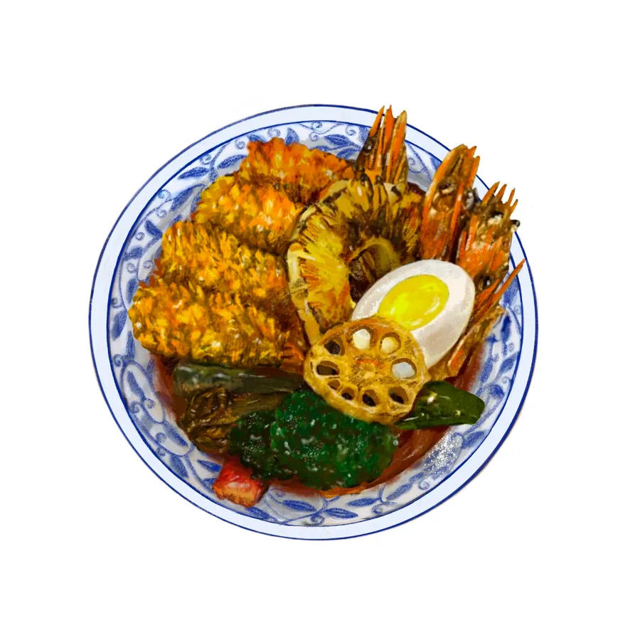 하와이안 새우 스프카레