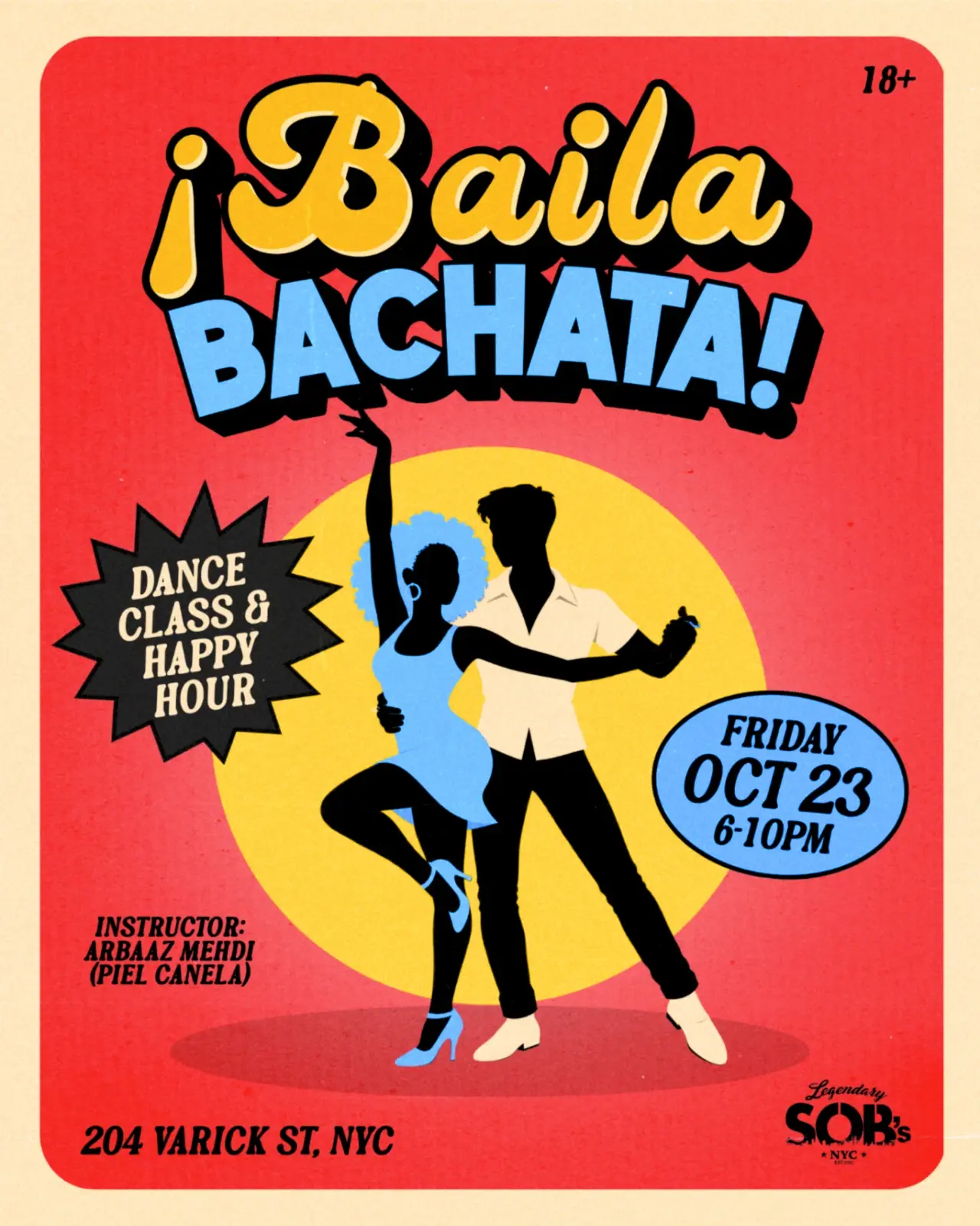 ¡Baila Bachata! New York Bachata Party & Class — October 23, 2026