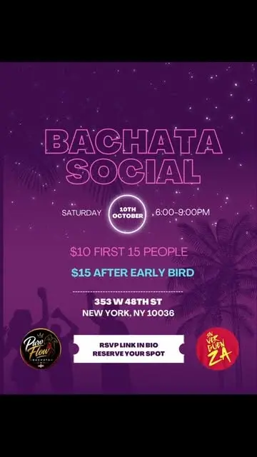 Puro Flow Bachata × Sin Vergüenza — New York Bachata Social | October 10, 2026