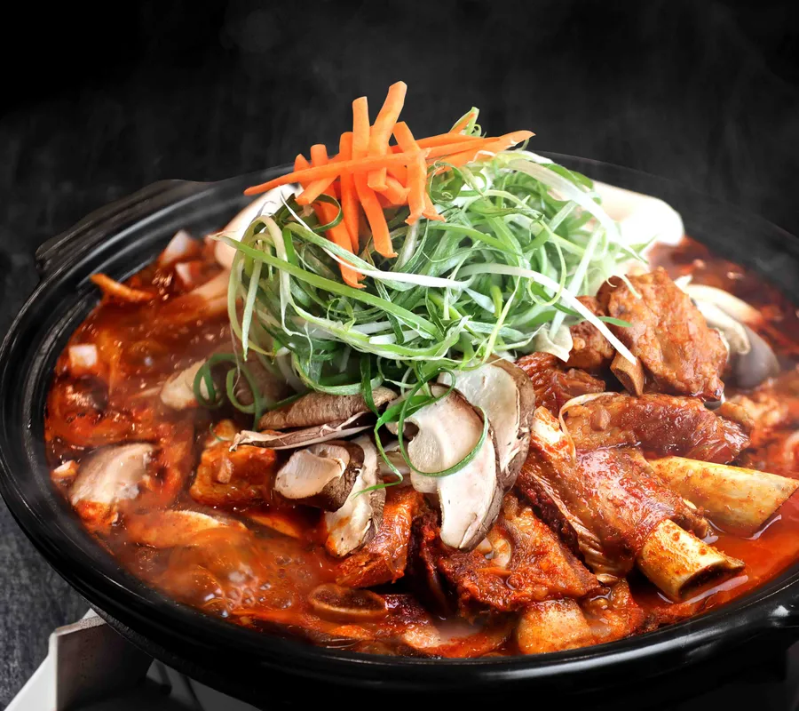 강경불고기 일산덕이점 매운갈비찜+쇠고기뭇국+무한리필쌈채소 메뉴 사진