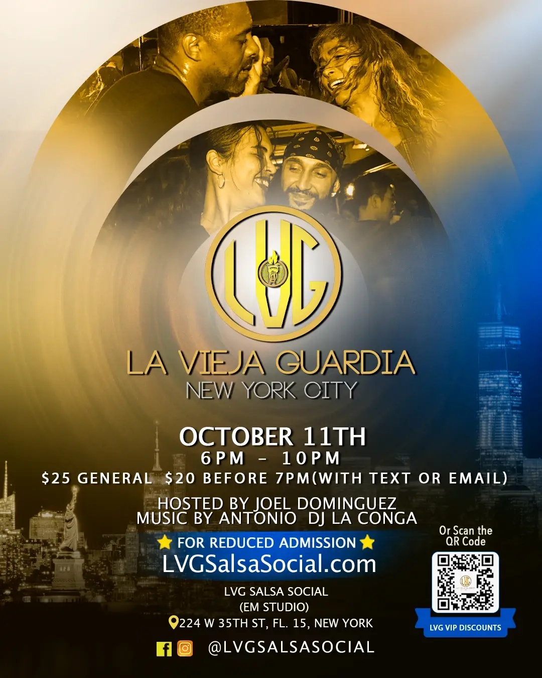 LVG Salsa Social — La Vieja Guardia 26.10.11 (일) - New York 살사 소셜