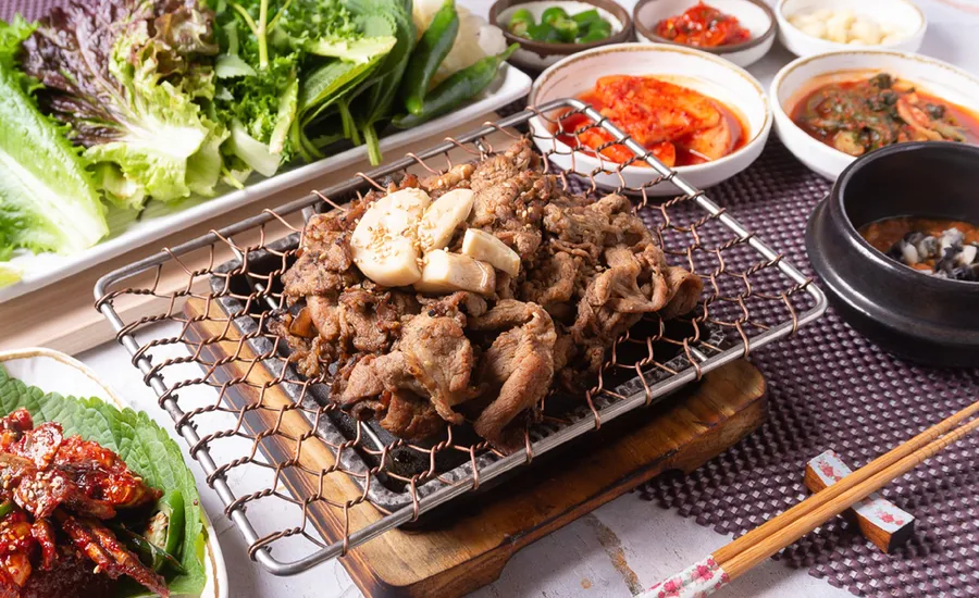 강경불고기 일산덕이점 숯불불고기+김치찌개+무한리필쌈채소 메뉴 사진