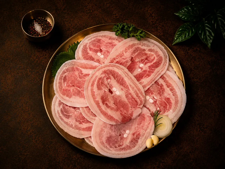 급랭 꽃삼겹살(100g) 공식 메뉴 이미지