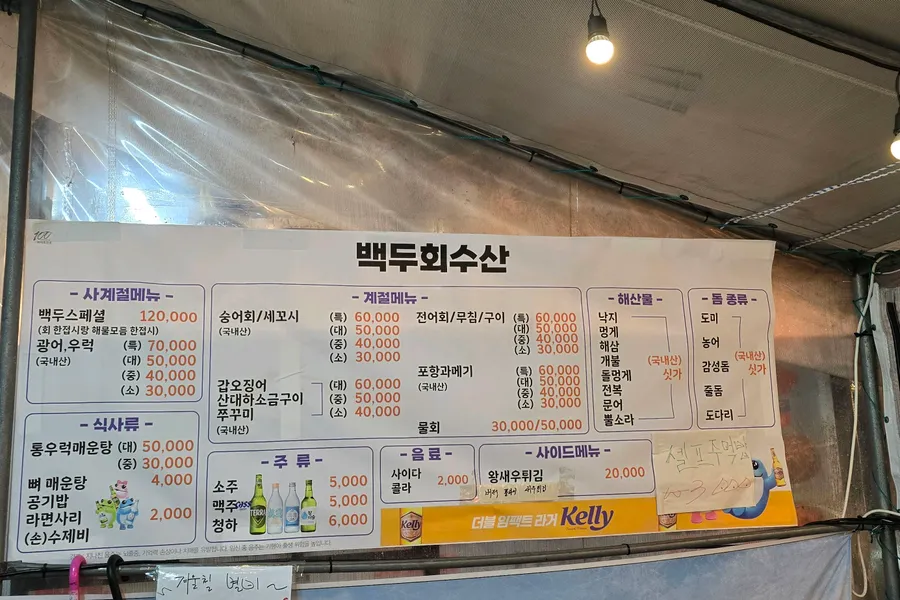 방문객이 남긴 백두회수산 사진