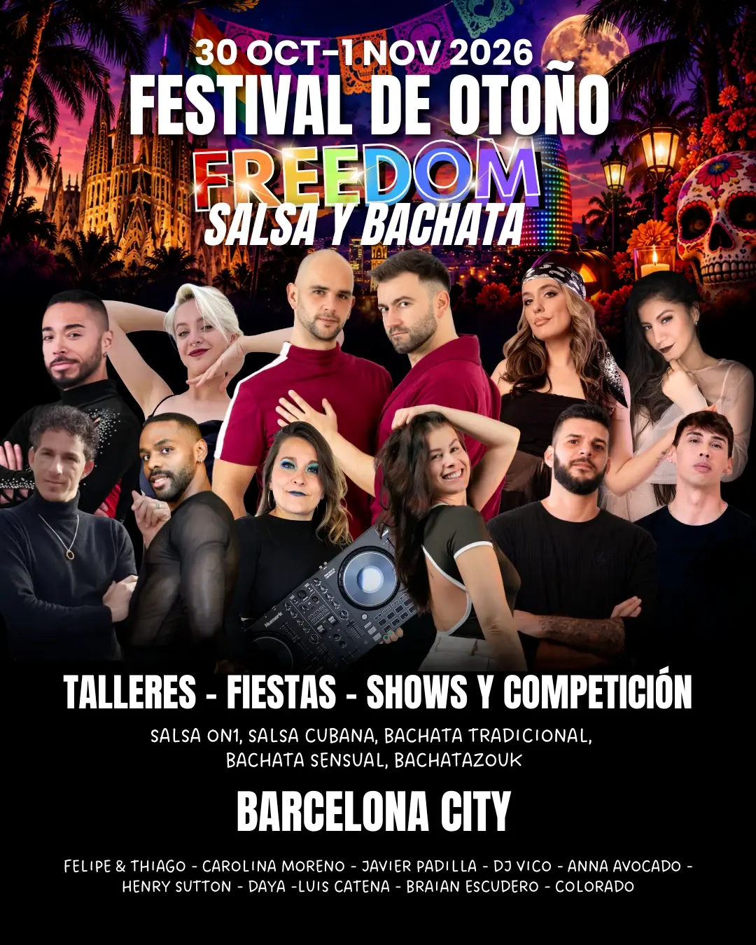 Freedom Festival de Otoño 2026 | Barcelona Salsa & Bachata Festival