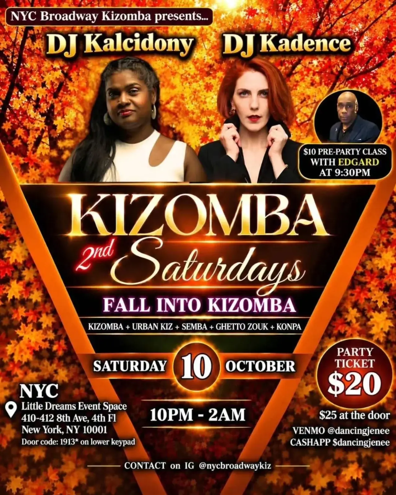 FALL INTO KIZOMBA | NYC Kizomba Party · October 10, 2026