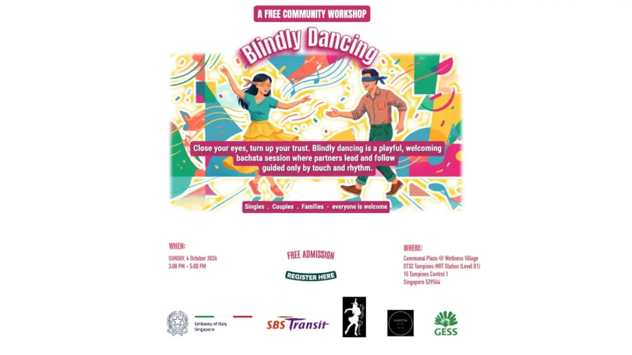 Blindly Dancing | Singapore Bachata Workshop in Tampines · 4 Oct 2026