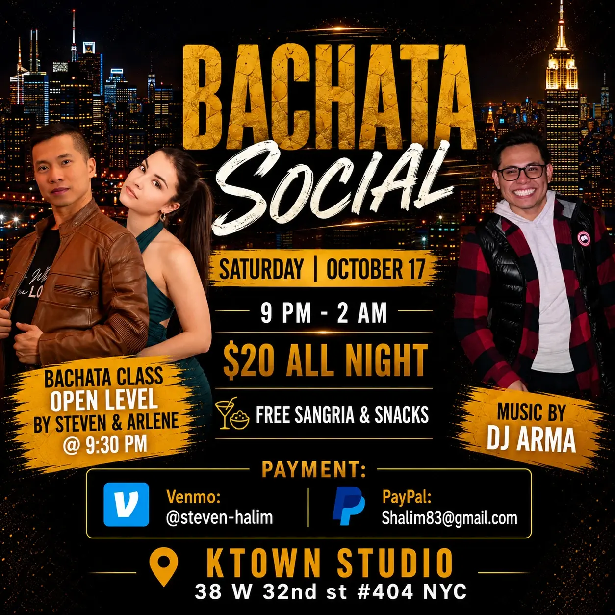 KS Bachata Social | NYC Bachata Party · October 17, 2026