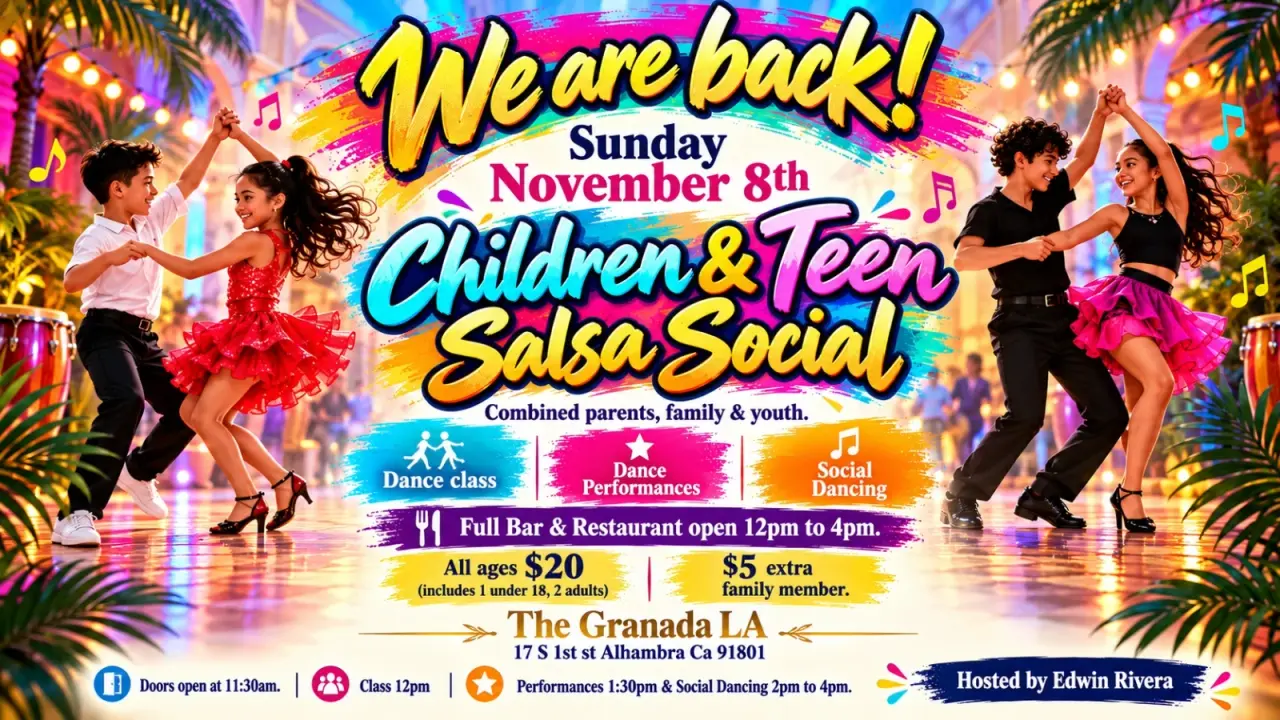 Children & Teen Salsa Social | Edwin Rivera | 2026.11.08