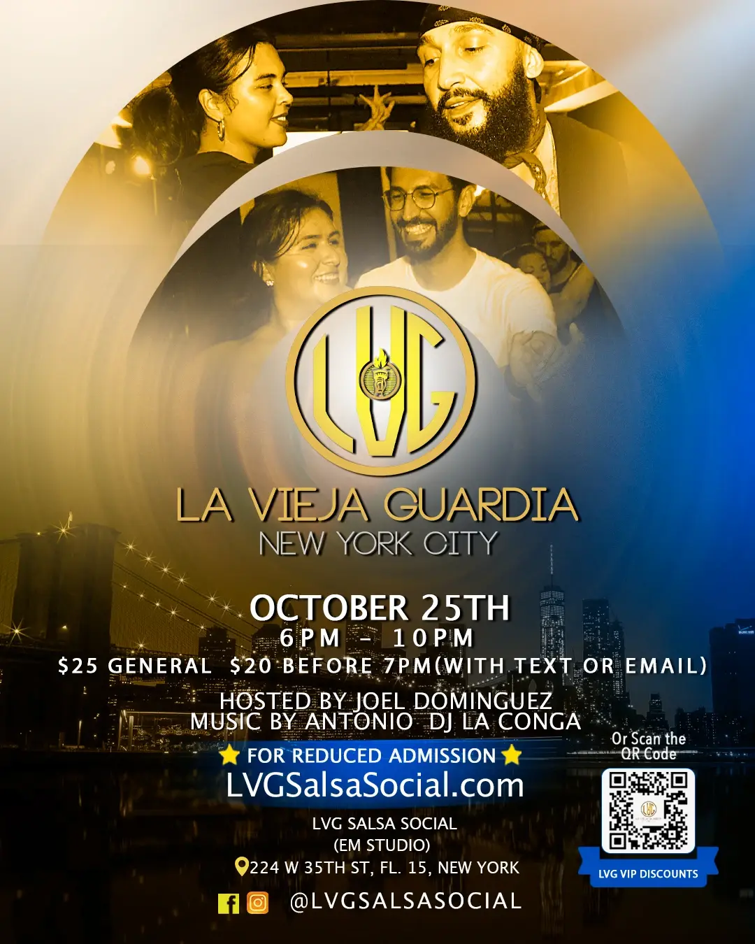 LVG Salsa Social — Social de salsa en Nueva York | 25 de octubre de 2026