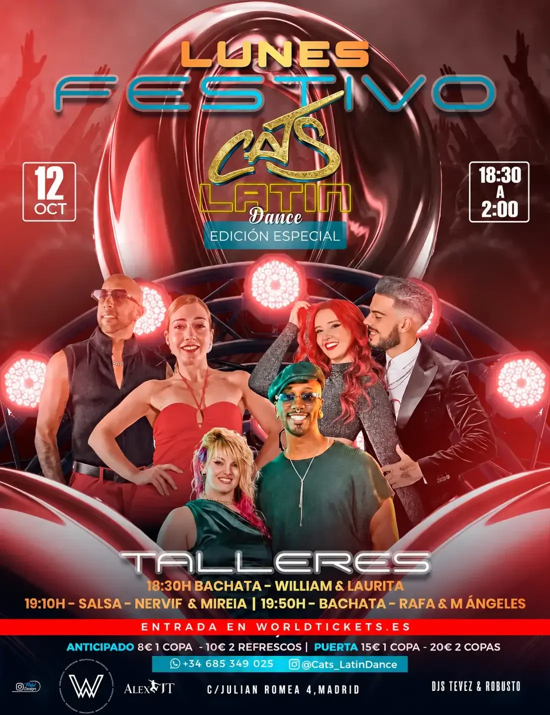Lunes Festivo en CATS — Madrid Salsa & Bachata Party | Oct 12