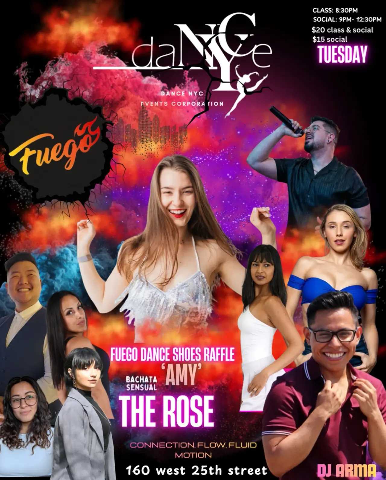 DanceNYC Tuesday Bachata Class & Social | New York | Oct 6, 2026