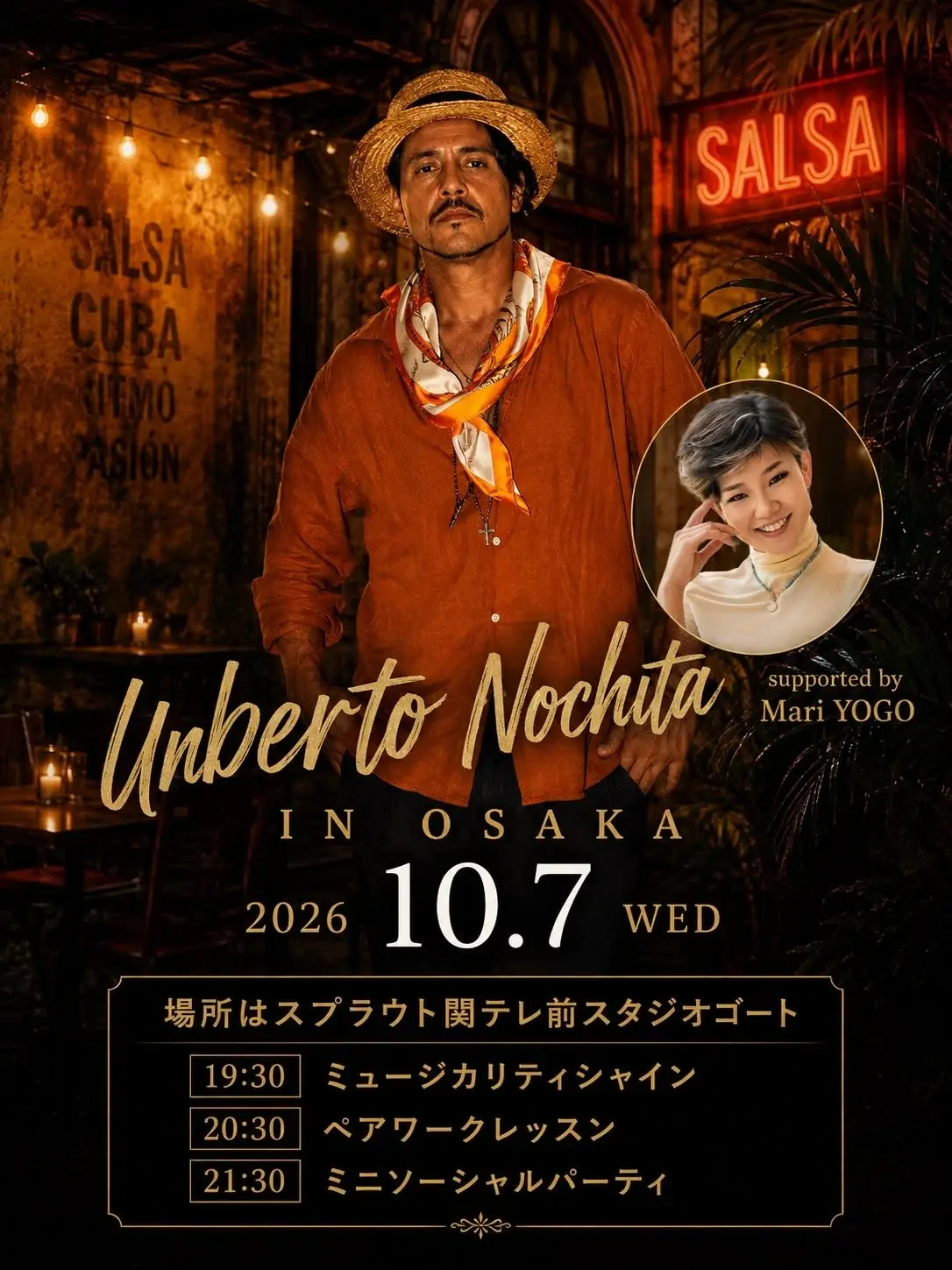 Unberto Nochita in OSAKA | Osaka Salsa Workshop & Mini Social