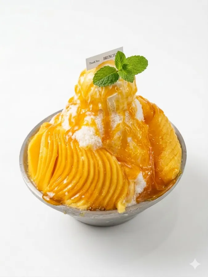 아이엠제이 리얼 생망고 눈꽃 우유 빙수