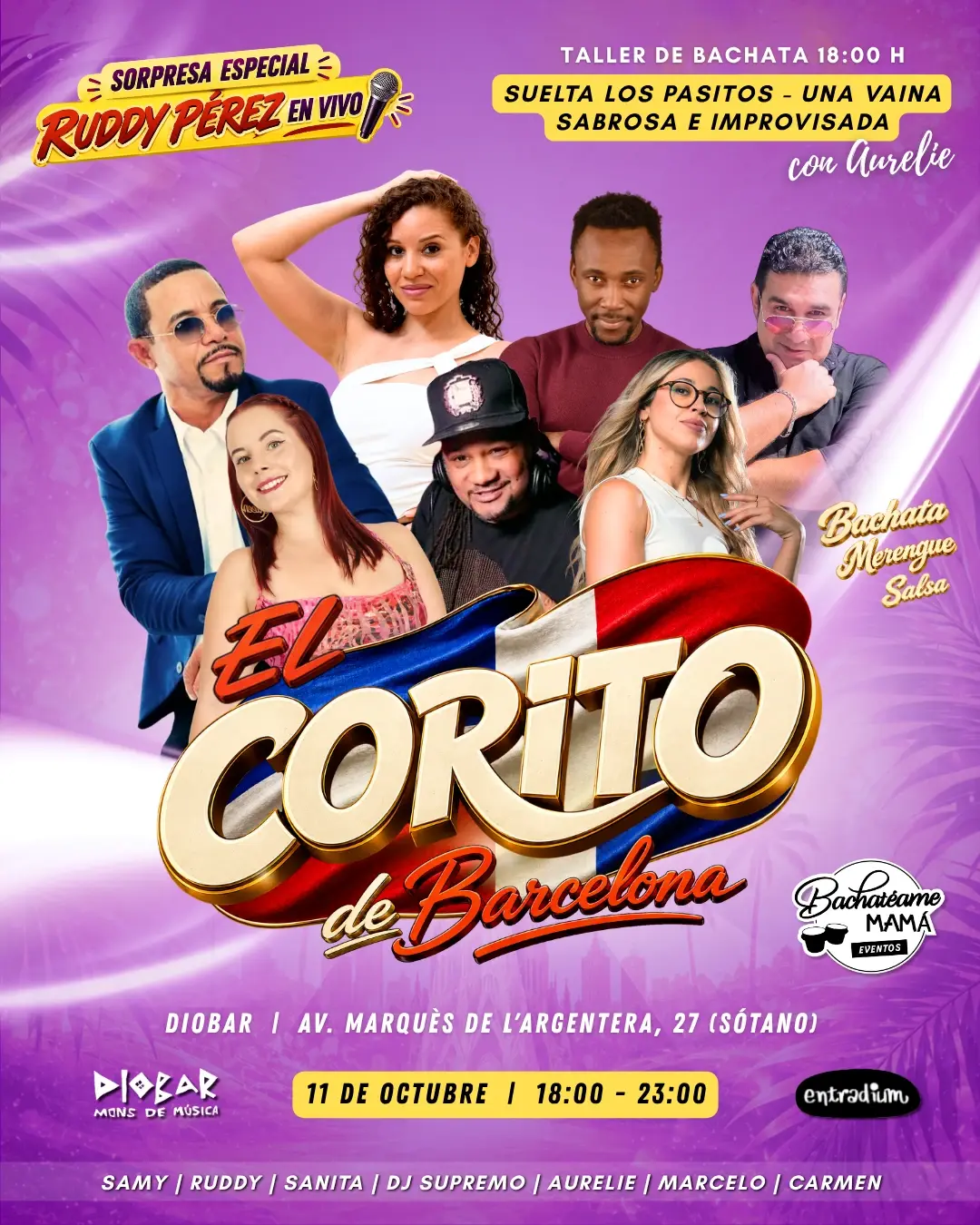 El Corito Barcelona Bachata & Salsa Party — Workshop, Live Music and Social | 11 October 2026