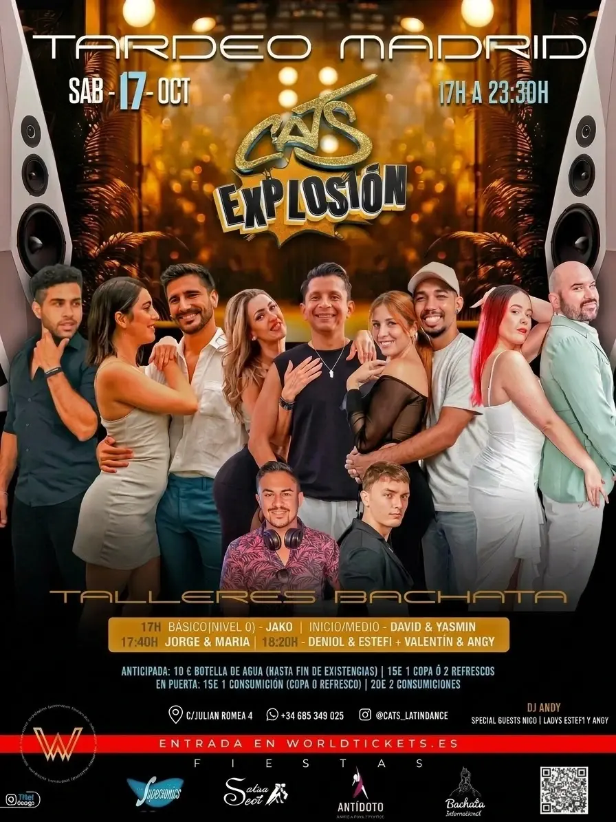 Madrid CATS Explosión | 바차타 워크숍·소셜 | 10월 17일