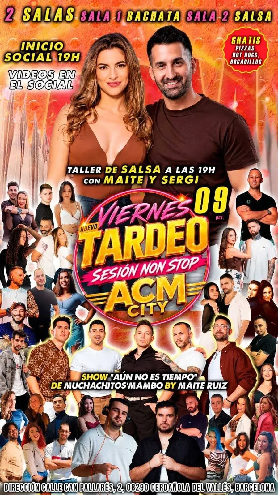 Cerdanyola ACM City 금요 Tardeo | Maite & Sergi 살사 워크숍·살사·바차타 소셜 | 2026.10.09