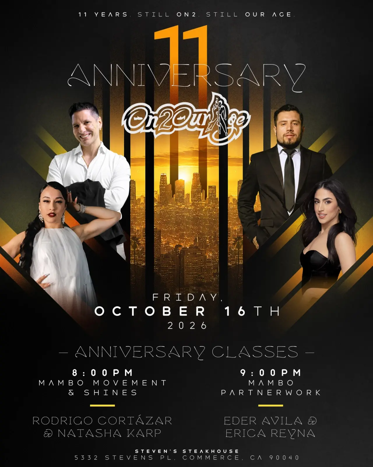 On2ourage 11th Anniversary — Commerce Salsa Party