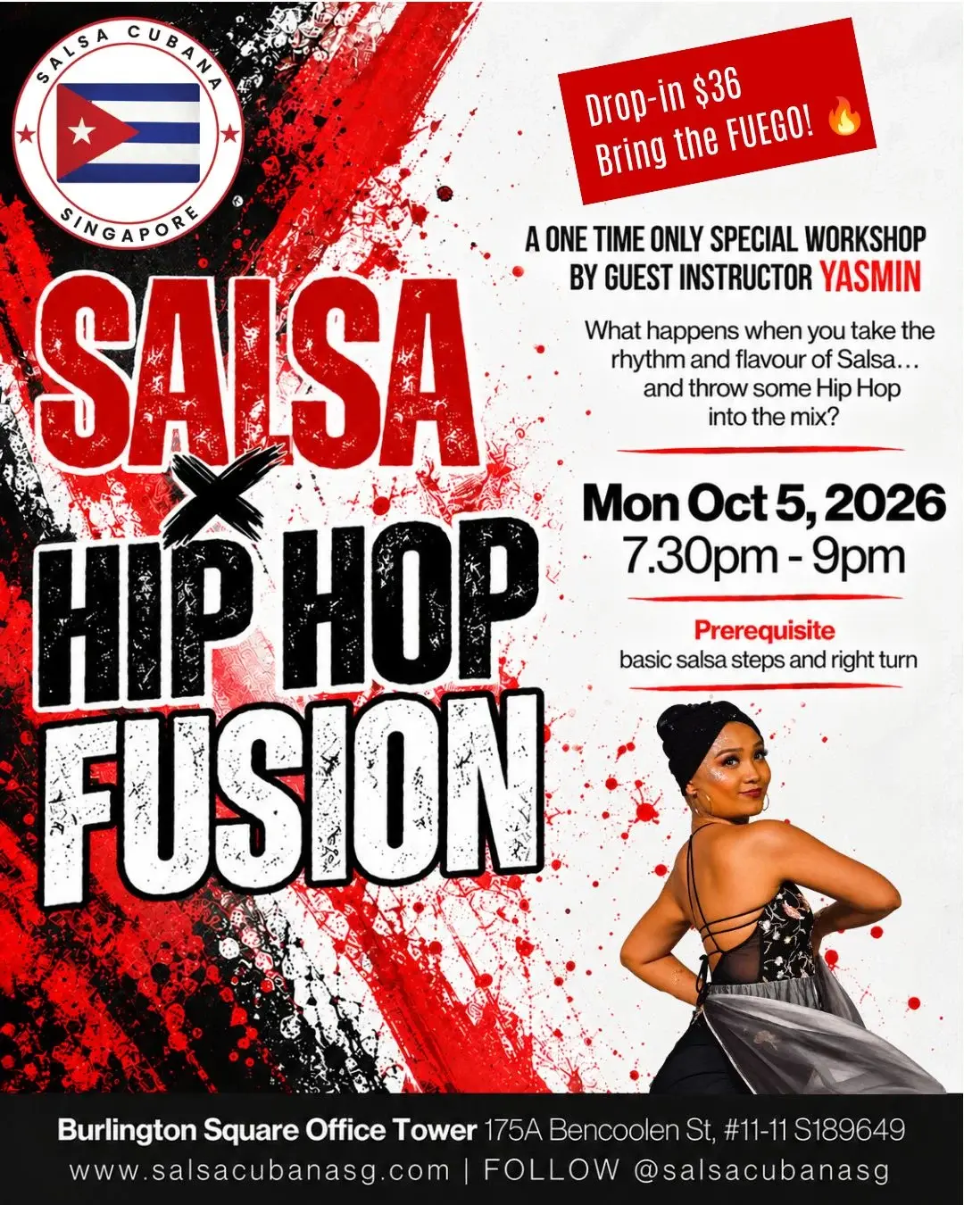 Singapore Salsa x Hip-Hop Fusion Workshop — 5 October 2026