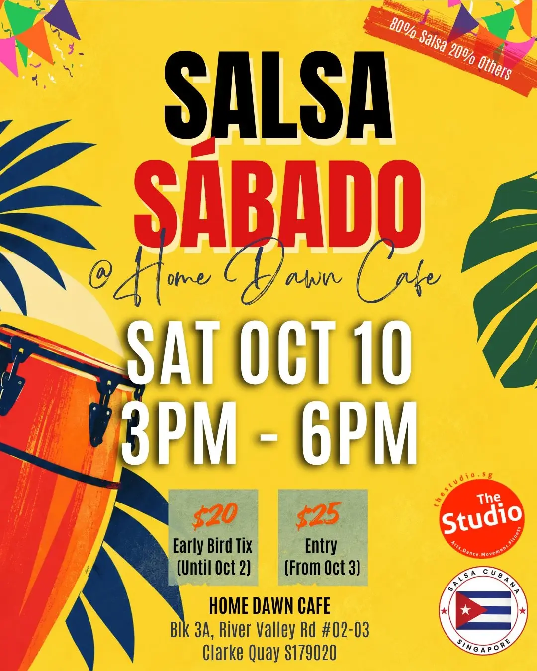 SALSA SÁBADO | Singapore Salsa Social at Clarke Quay — Oct 10, 2026
