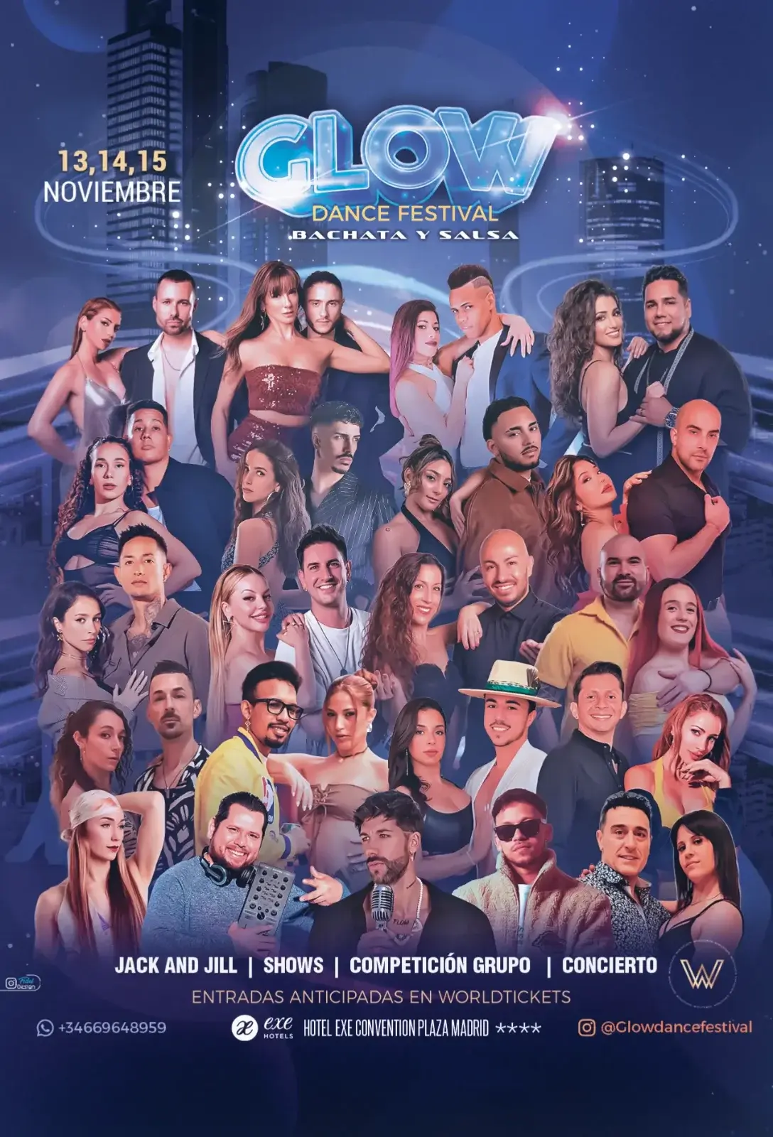 GLOW Dance Festival | Madrid Salsa & Bachata Festival | Nov 13–16, 2026
