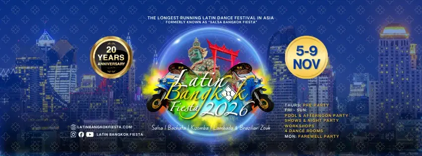 Latin Bangkok Fiesta 2026 — Bangkok Salsa, Bachata & Kizomba Festival